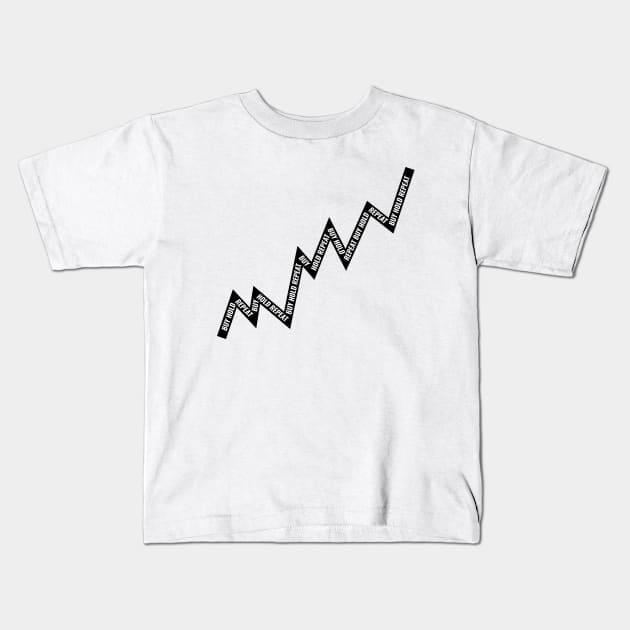 Buy Hold Repeat Line Chart Black Kids T-Shirt by Shinsen Merch